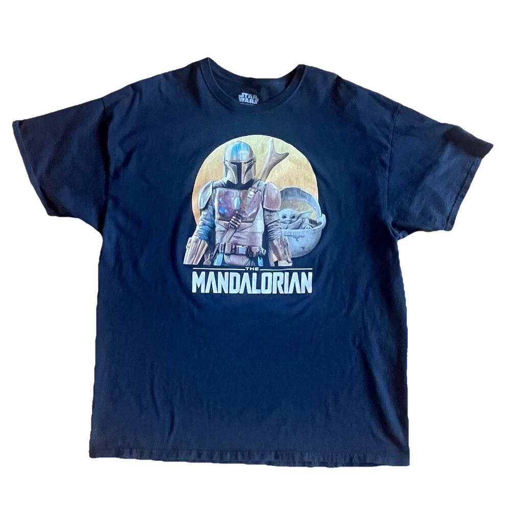 Star Wars The Mandalorian Tee T-shirt Black 2XL Baby Yoda Mando Disney
